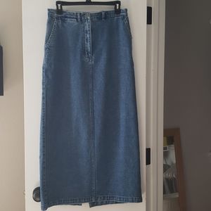 Long Denim Skirt